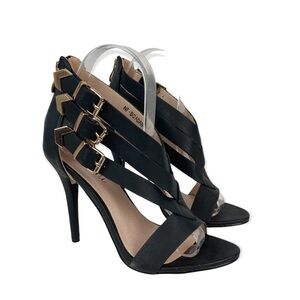 MACHI Black Strappy Boadan Heels/ Sandals   Size 7